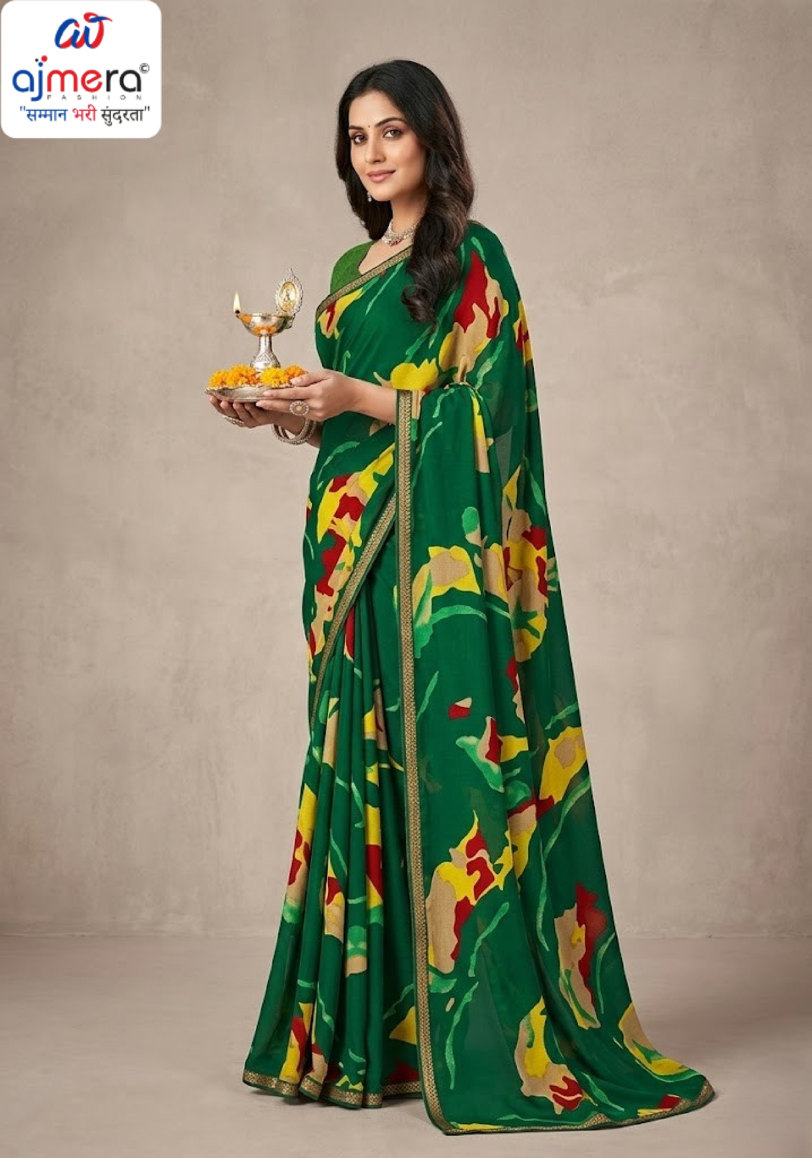 Designer Printed Saree with Blouse Piece for Special Occasions  | SGR-CHAND CHAKORI