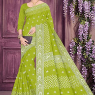 Soft Cotton Saree with Blouse Piece for Premium Ethnic and Traditional Wear | TLS-LUCKNOW COTTON WITH BP