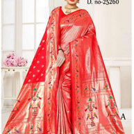 Stylish Jacquard Silk Saree with Blouse Piece for Festive Collection | MTE-25260