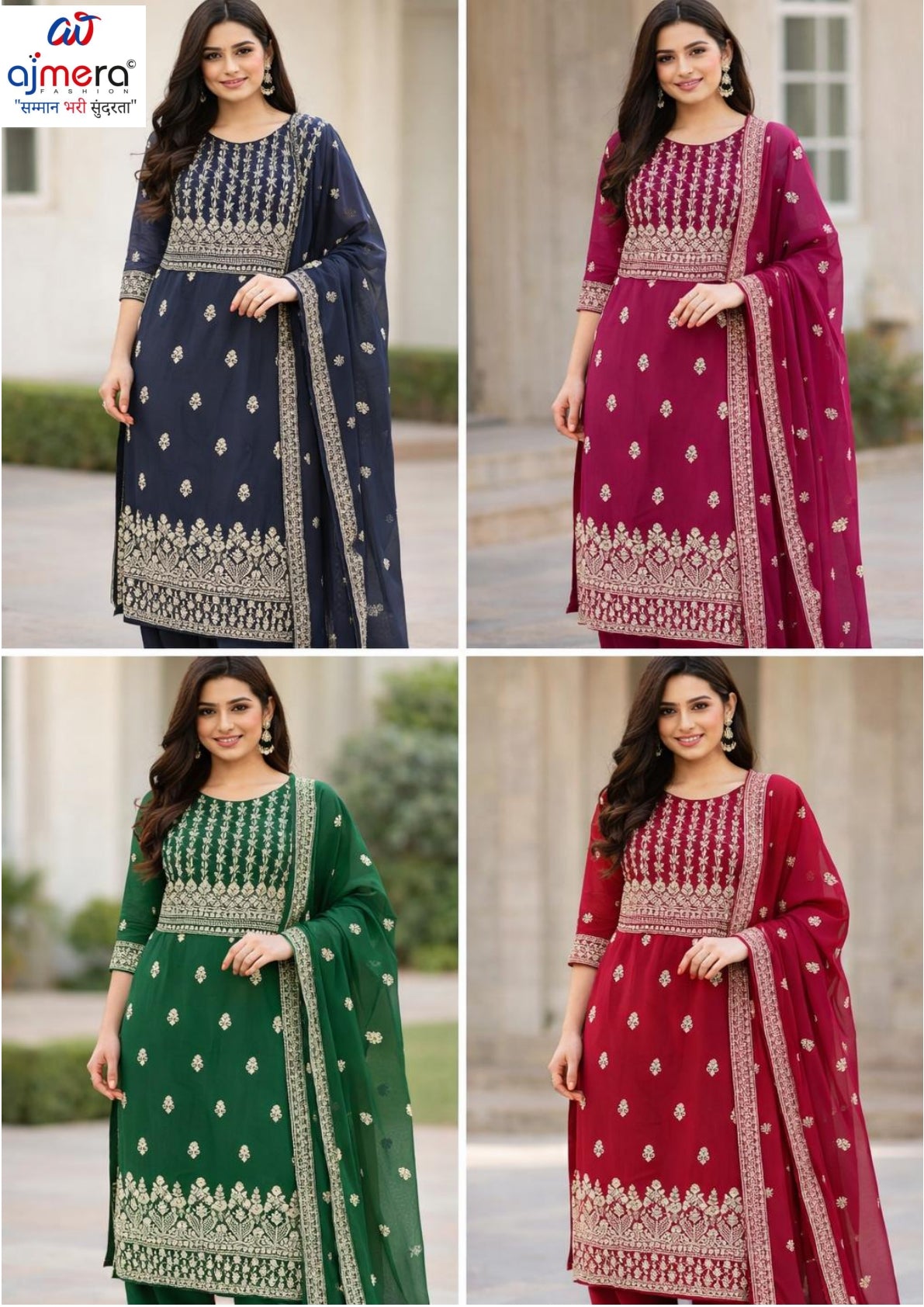 Premium Georgette Work Unstitched Suit Set | DAF-GEORGETTE WORK