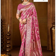 Beautiful Rapier Silk Matching Saree With Blouse Piece | SOJ-GOWRI NANDAN SILK