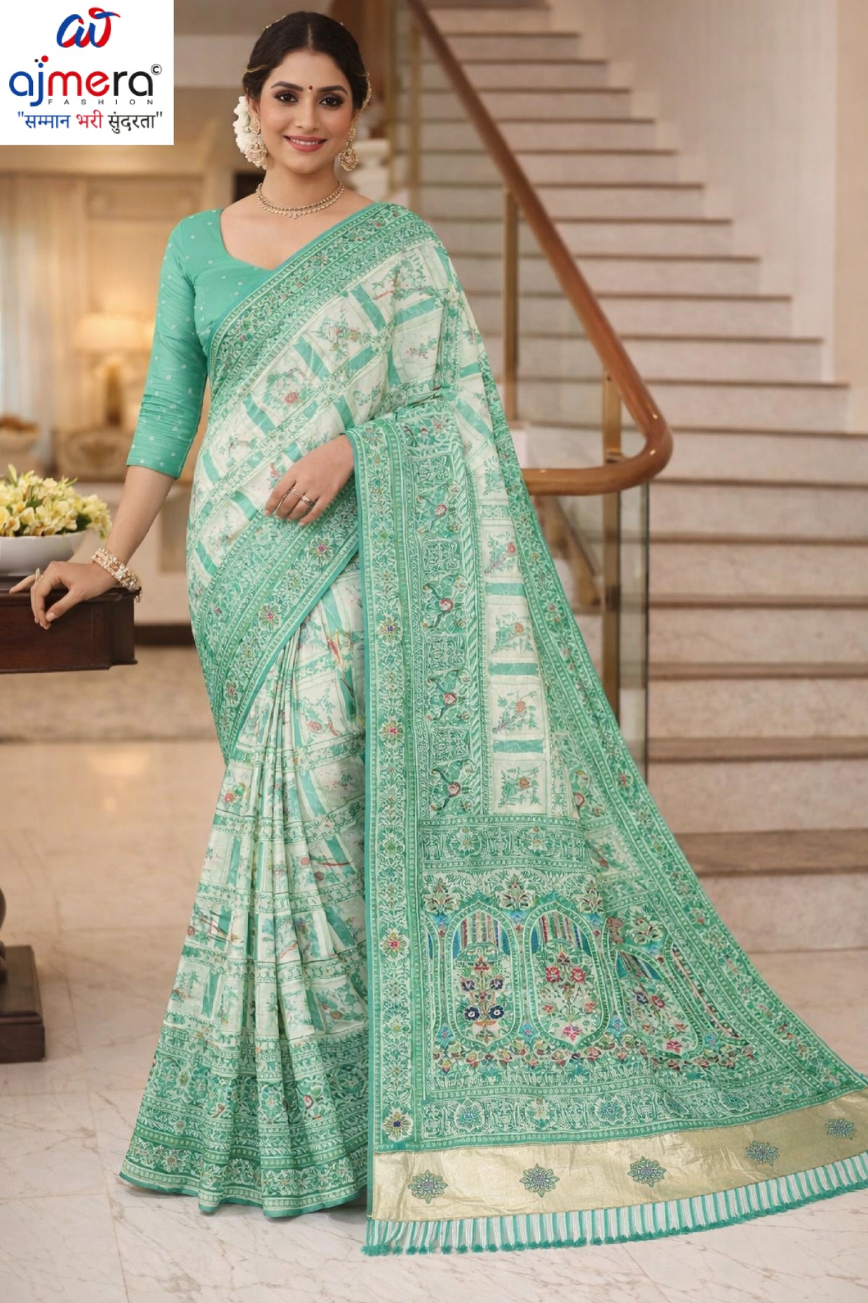 Stylish Jacquard Silk Saree with Blouse Piece for Festive Collection | DNA-PAPER BOAT