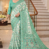 Stylish Jacquard Silk Saree with Blouse Piece for Festive Collection | DNA-PAPER BOAT