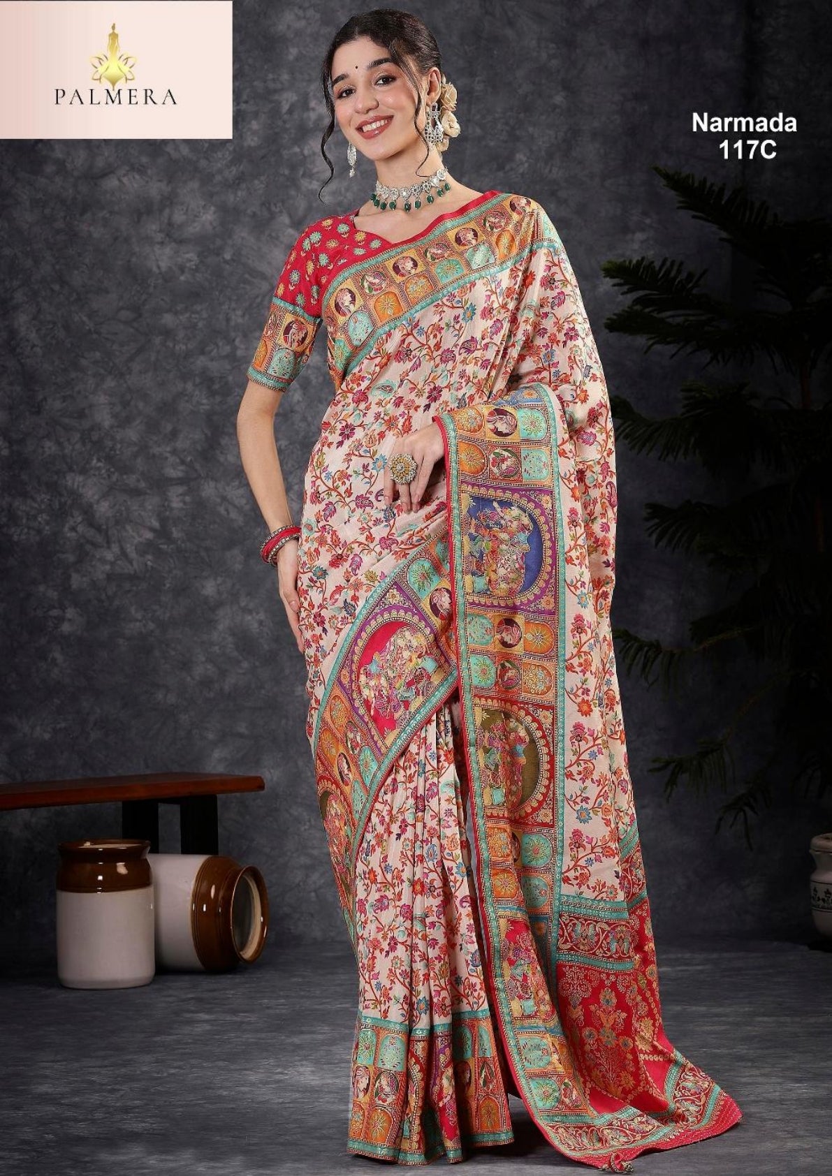 Palmera Saree Wholesaler and Palmera Saree Supplier | ALL-NARMADA-117