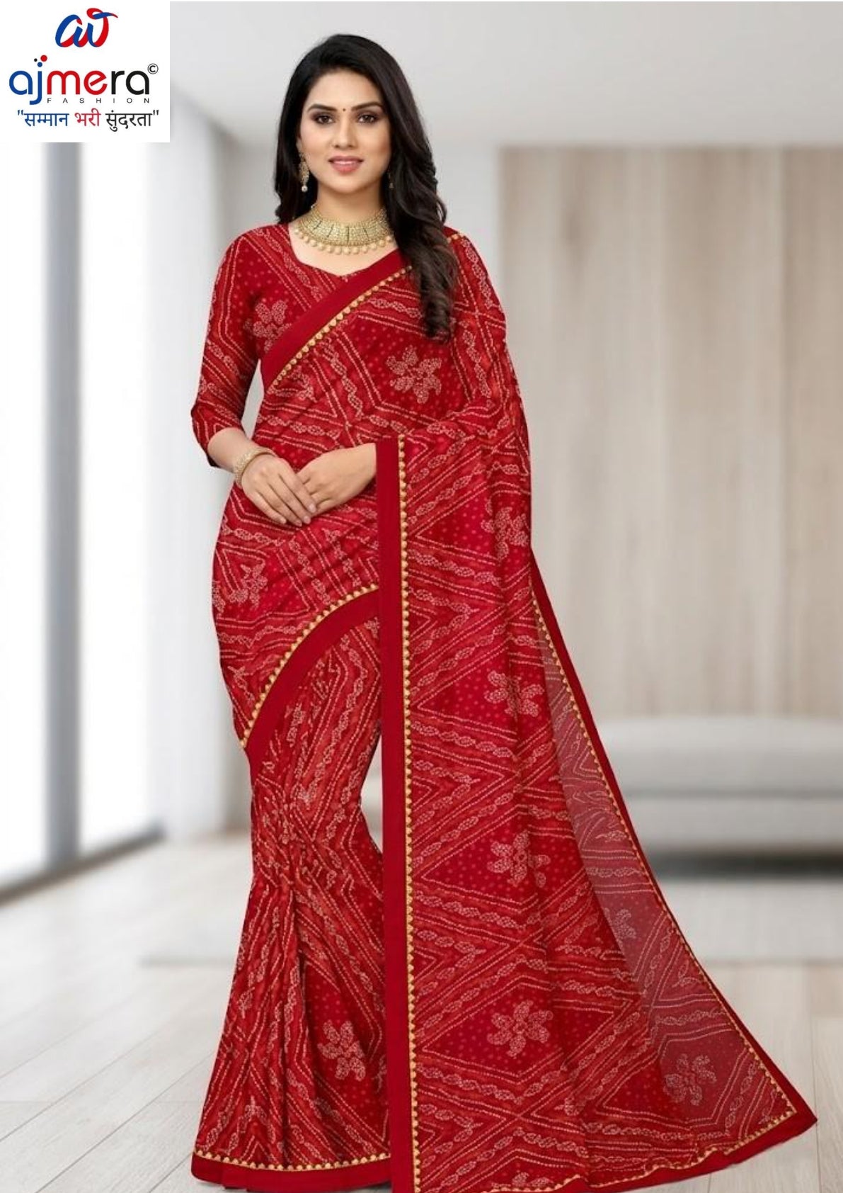 Fashionable Printed Saree with Blouse Piece for Festive Collection  | TP-KITKAT