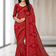 Fashionable Printed Saree with Blouse Piece for Festive Collection  | TP-KITKAT