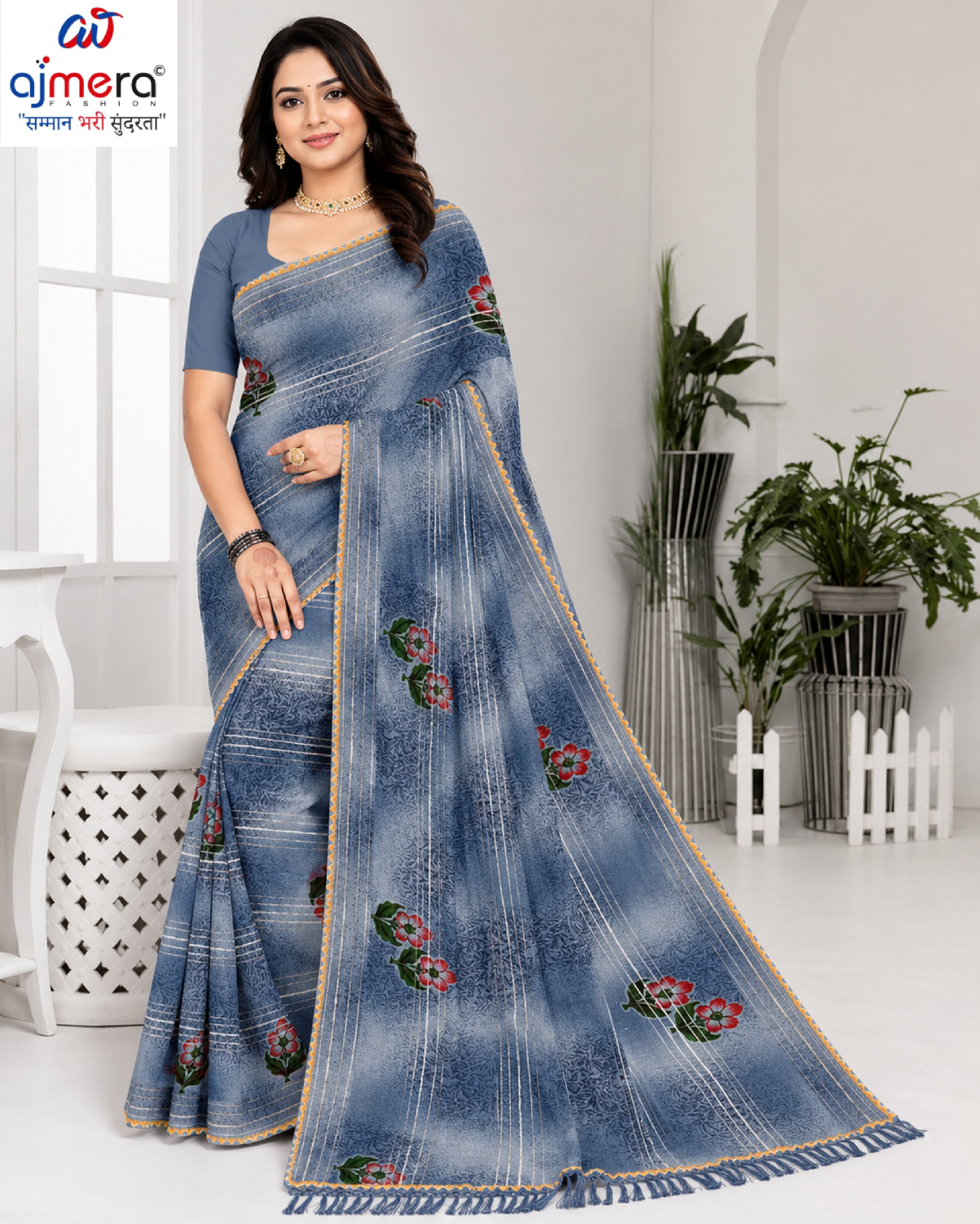 Graceful Printed Saree with Blouse Piece for Modern Ethnic Fashion  | GPT-BIJLI-3