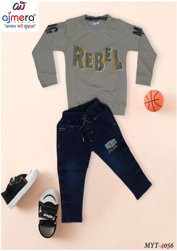 Kids T-Shirt & Pant Wholesale in Surat | MYT-4056-1
