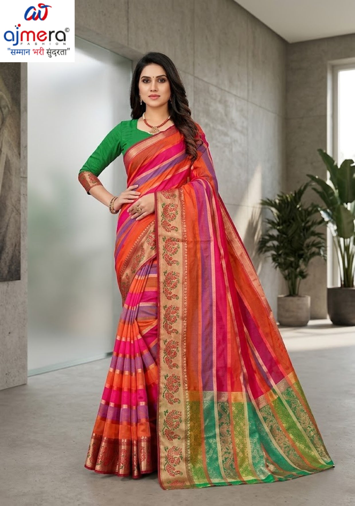 Premium Jacquard Silk Saree without Blouse for Ethnic Celebrations | DNA-KANAK SILK