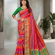 Premium Jacquard Silk Saree without Blouse for Ethnic Celebrations | DNA-KANAK SILK