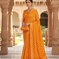 Stylish Printed Saree with Blouse Piece for Traditional Celebrations | SSR-BILLION