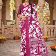 Khadi Print Loose Saree with Blouse for Premium Ethnic and Traditional Wear | GLC-LAPTOP