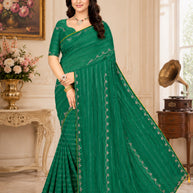 Printed Dyed Matching Saree with Blouse Piece for Premium Ethnic and Traditional Wear | TIK-BELLAVITA