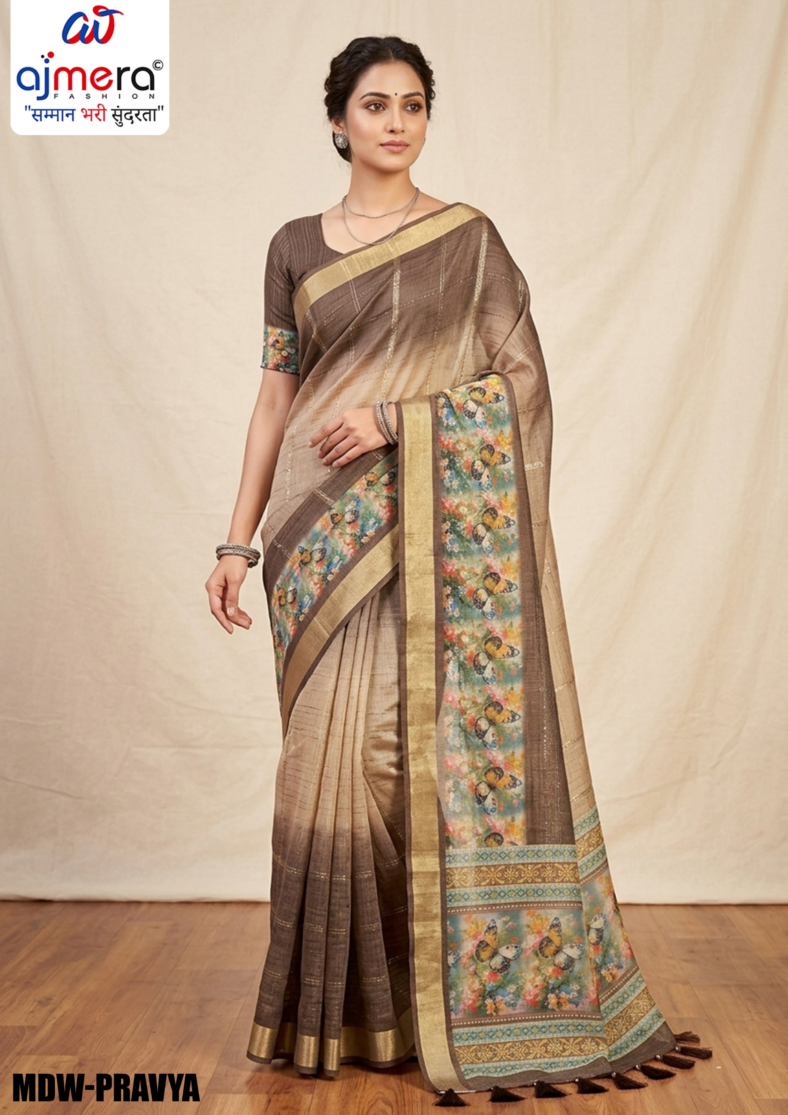 Graceful Jacquard Silk Saree with Blouse Piece for Timeless Ethnic Fashion | MDW-PRAVYA