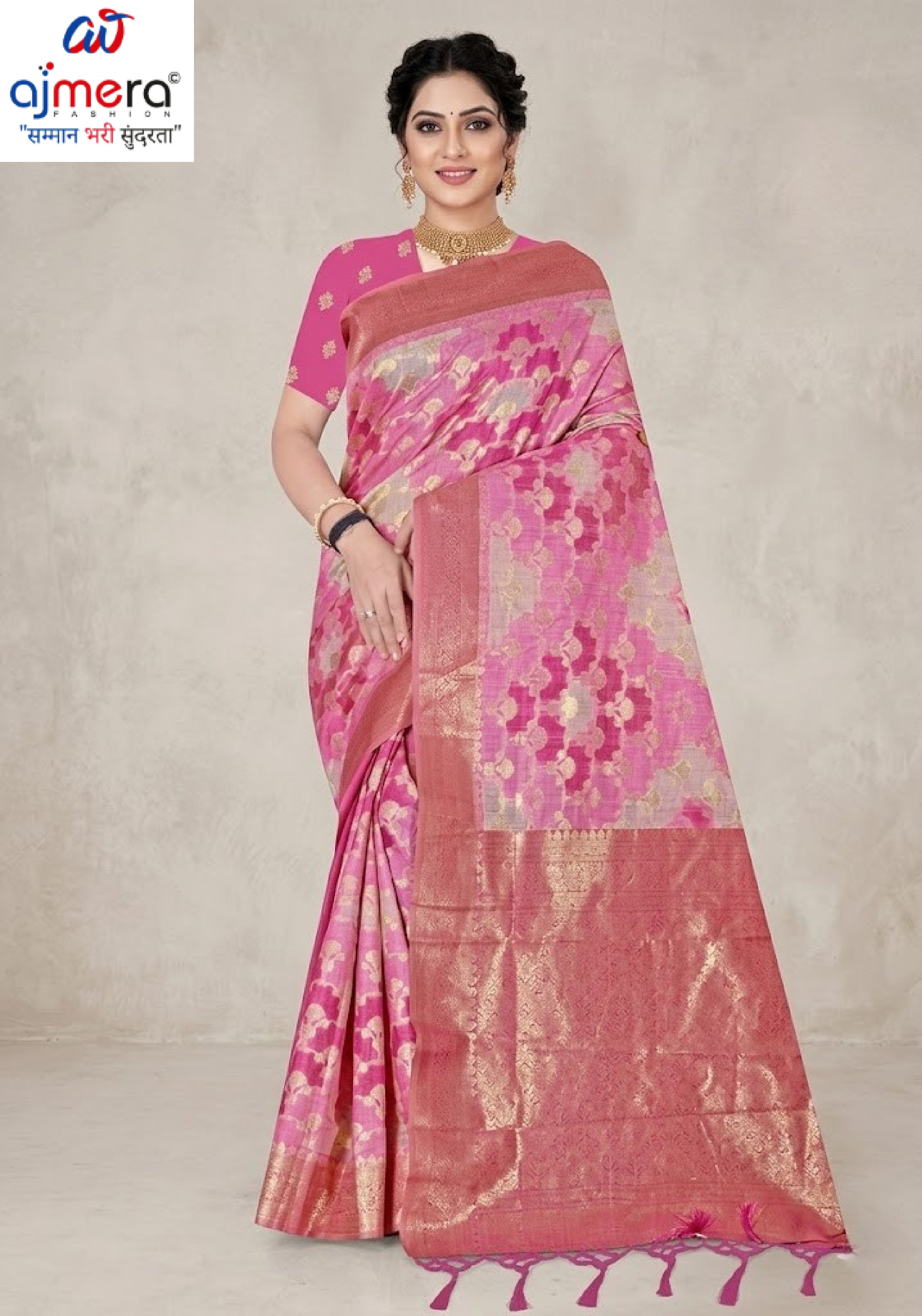 Luxury Charm Jacquard Silk Saree Without Blouse | TUL-AMRIT LOVE COTTON