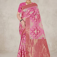 Luxury Charm Jacquard Silk Saree Without Blouse | TUL-AMRIT LOVE COTTON