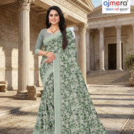 Beautiful Printed Saree with Blouse Piece for Cultural Celebrations  | GLC-ASHIRWAD