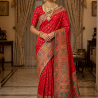 Fine Texture Jacquard Silk Saree With Blouse Piece | PGT-SHREENIKA