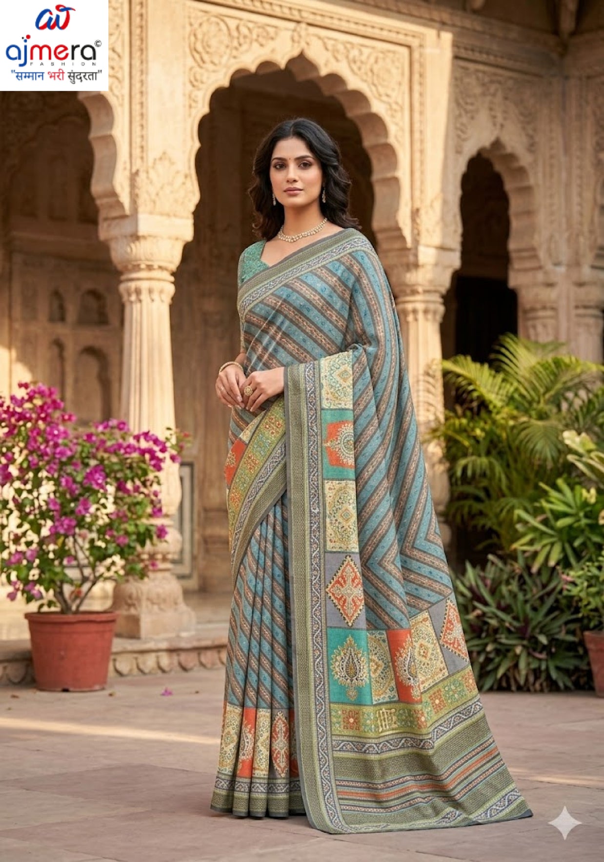 Designer Printed Saree with Blouse Piece for Special Occasions | SSR-FOCUS