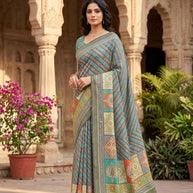 Designer Printed Saree with Blouse Piece for Special Occasions | SSR-FOCUS