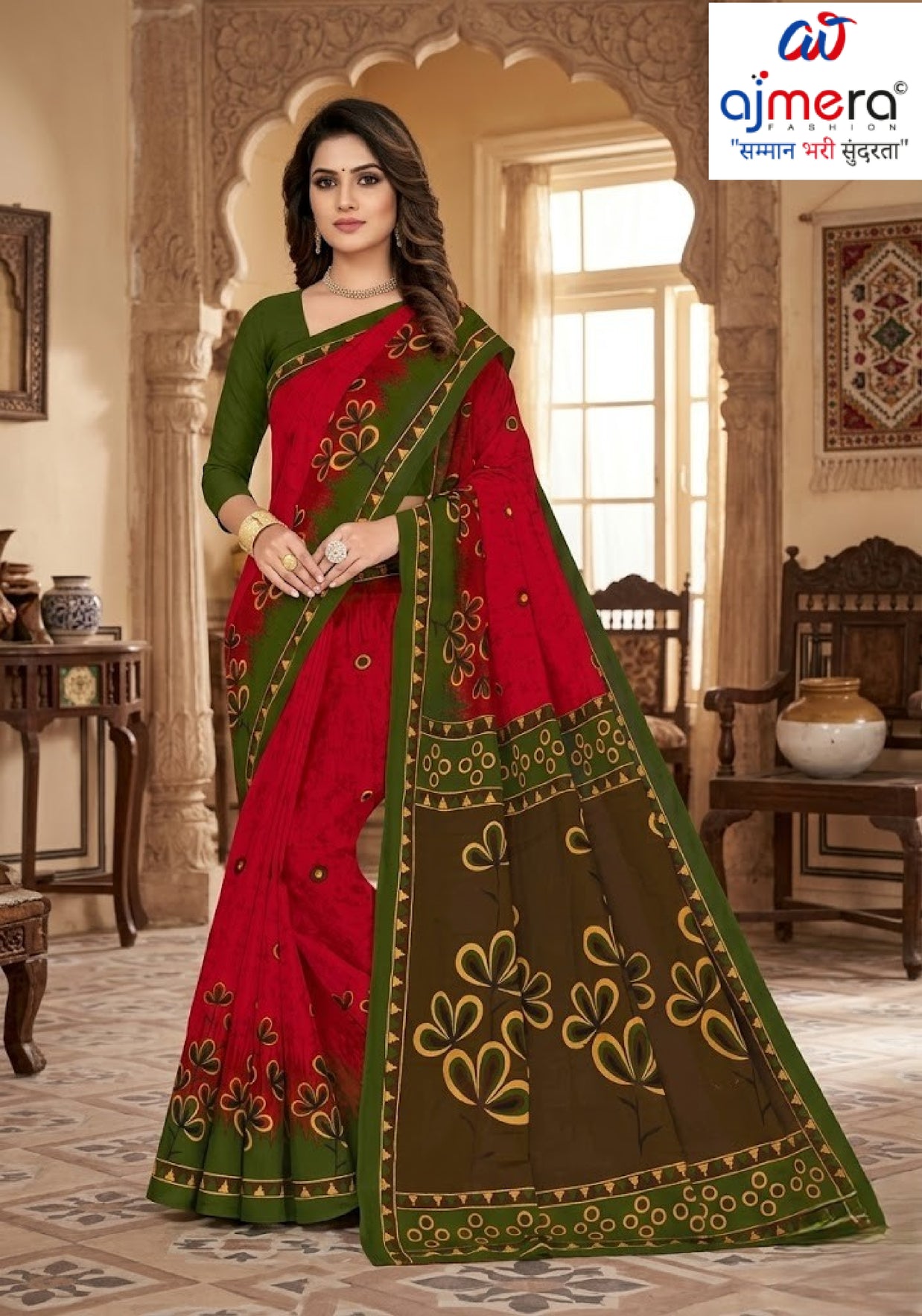 Fancy Cotton Saree with Without Blouse for Premium Ethnic and Traditional Wear | DS-5G