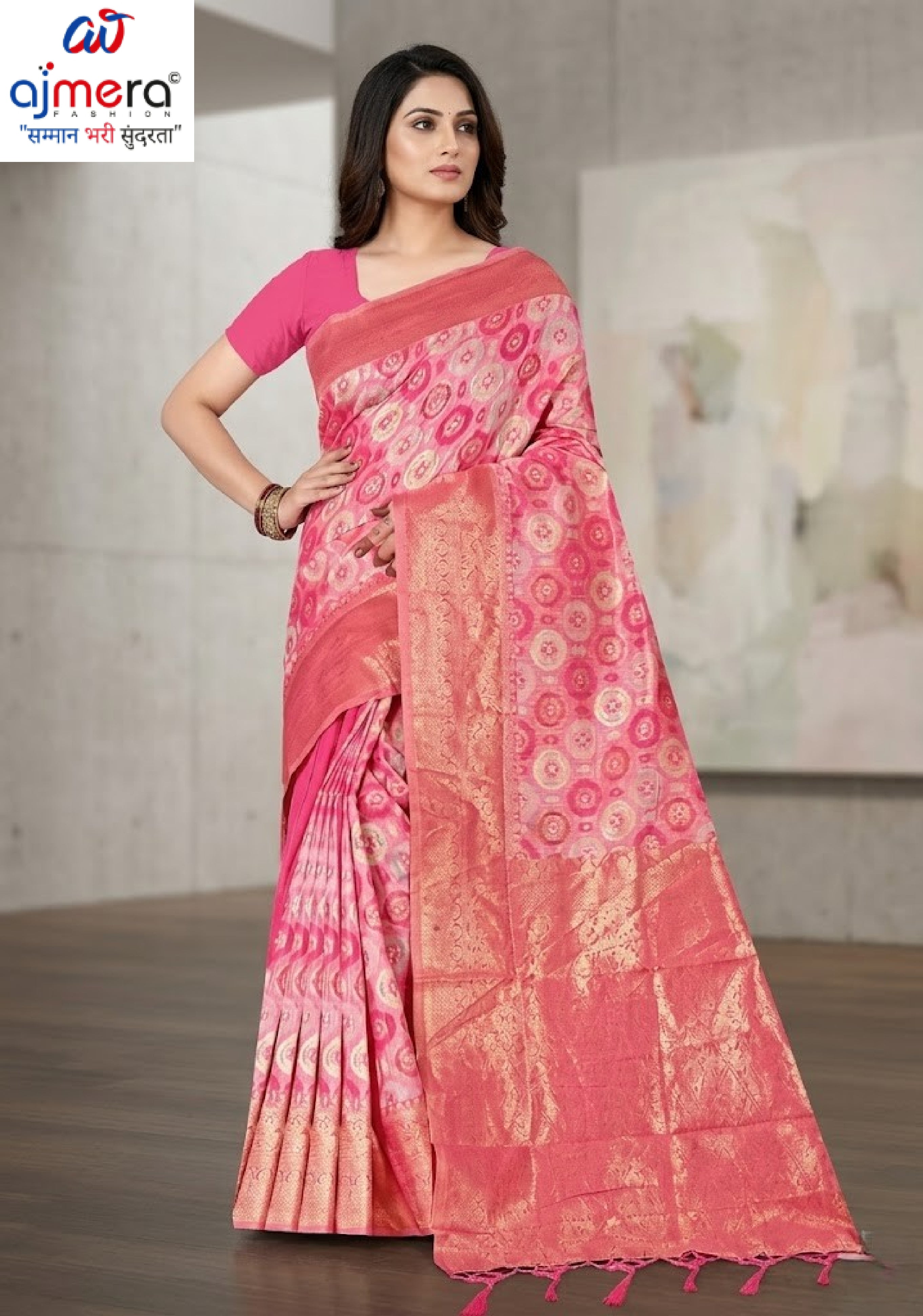 Exclusive Jacquard Silk Saree with Blouse Piece for Premium Cultural Wear | TUL-AMRIT VATIKA COTTON