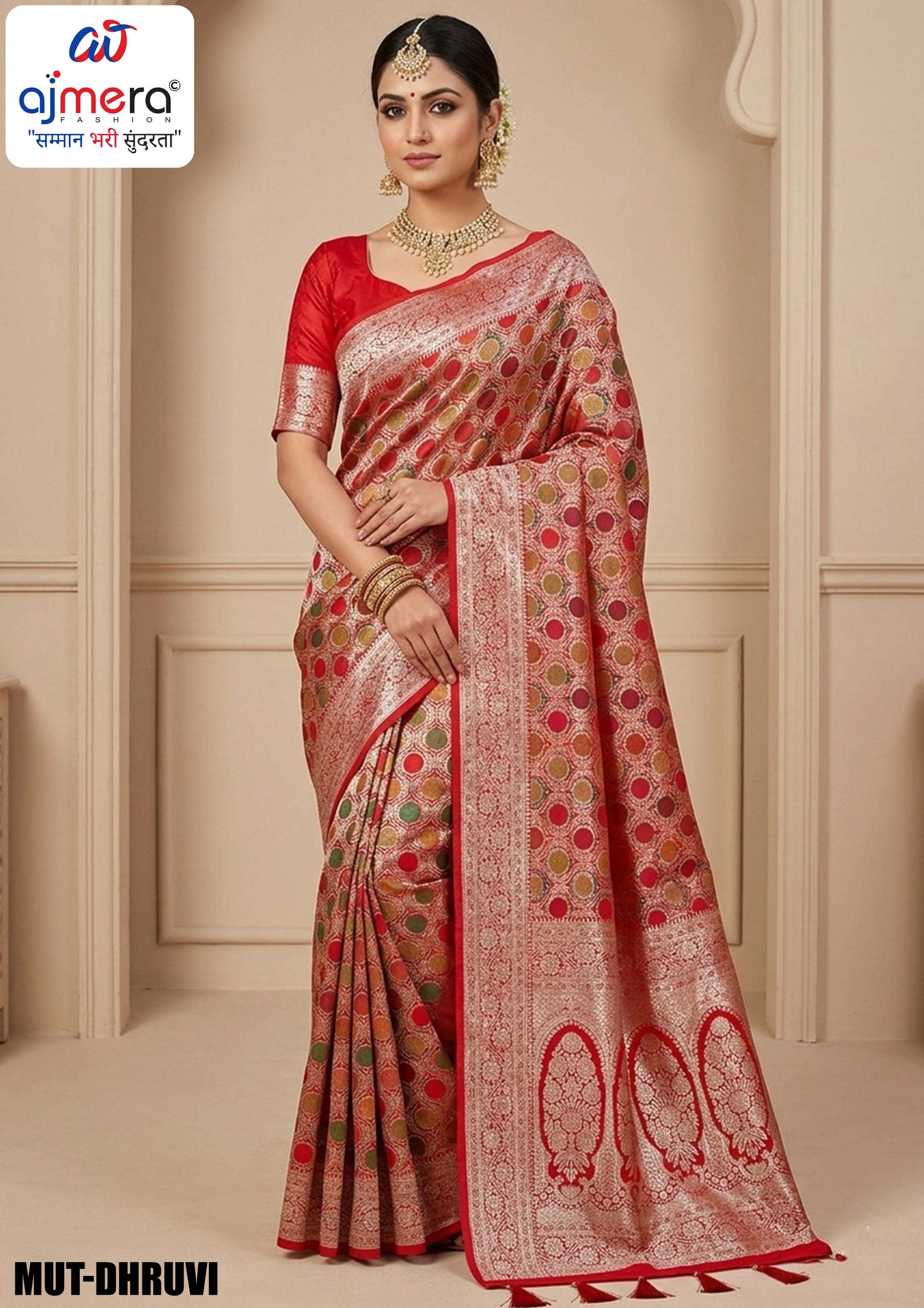 Premium Touch Jacquard Silk Saree With Blouse Piece | MUT-DHRUVI