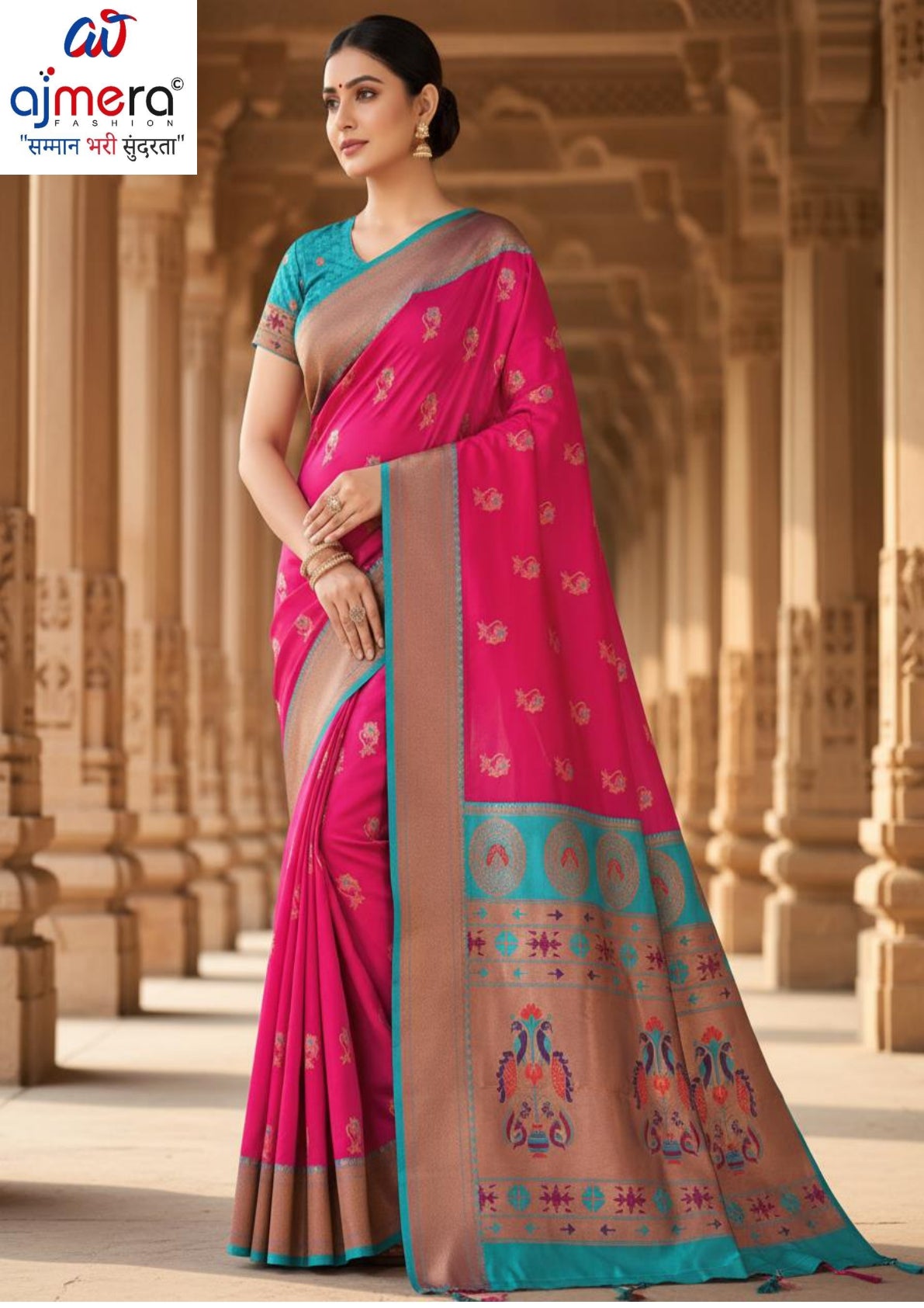Designer Jacquard Silk Saree with Blouse Piece for Traditional Occasions | VDX-KUBER PAITHANI