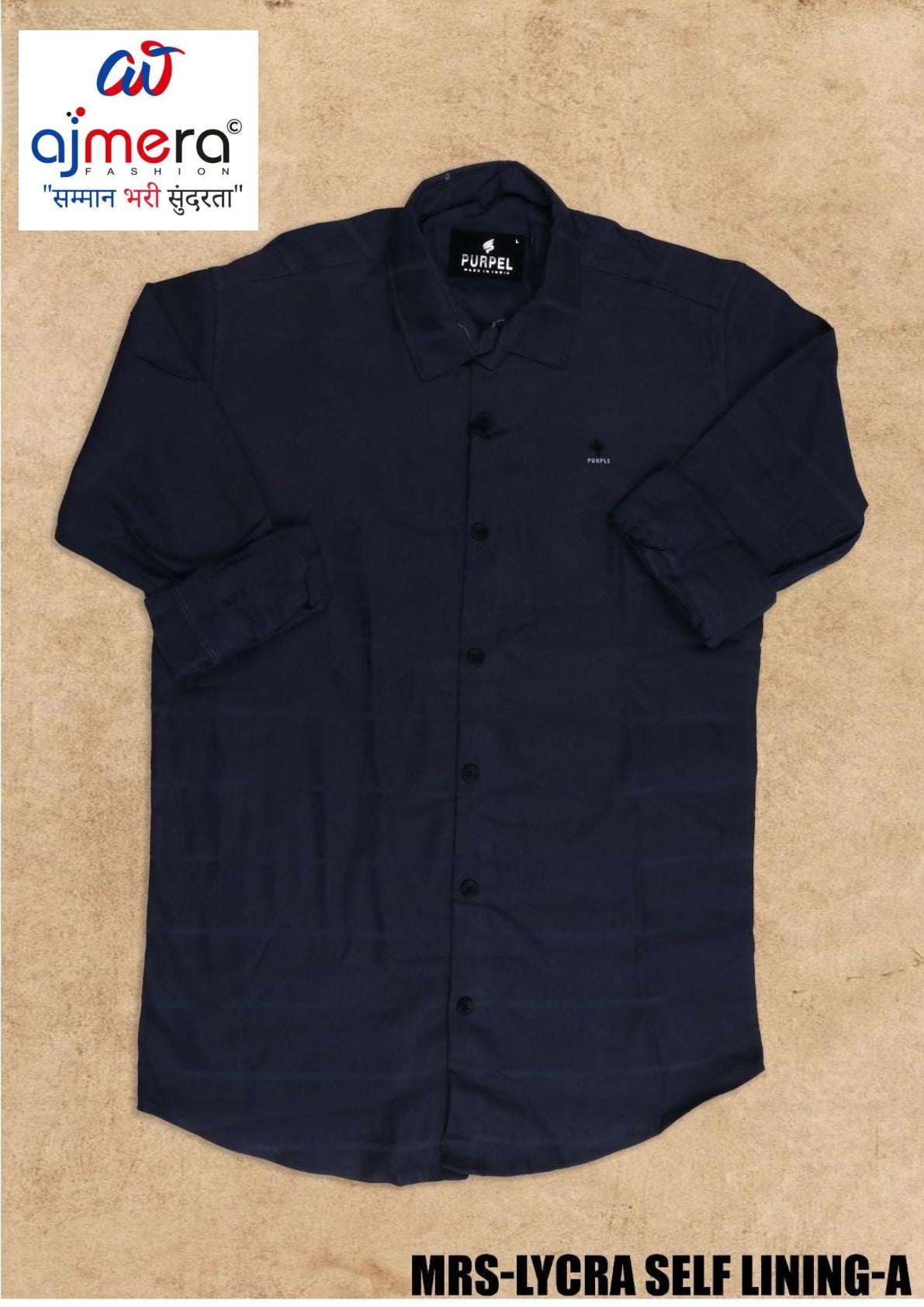Mens Shirt Bulk Manufacturer India | MRS-LYCRA SELF LINING-A