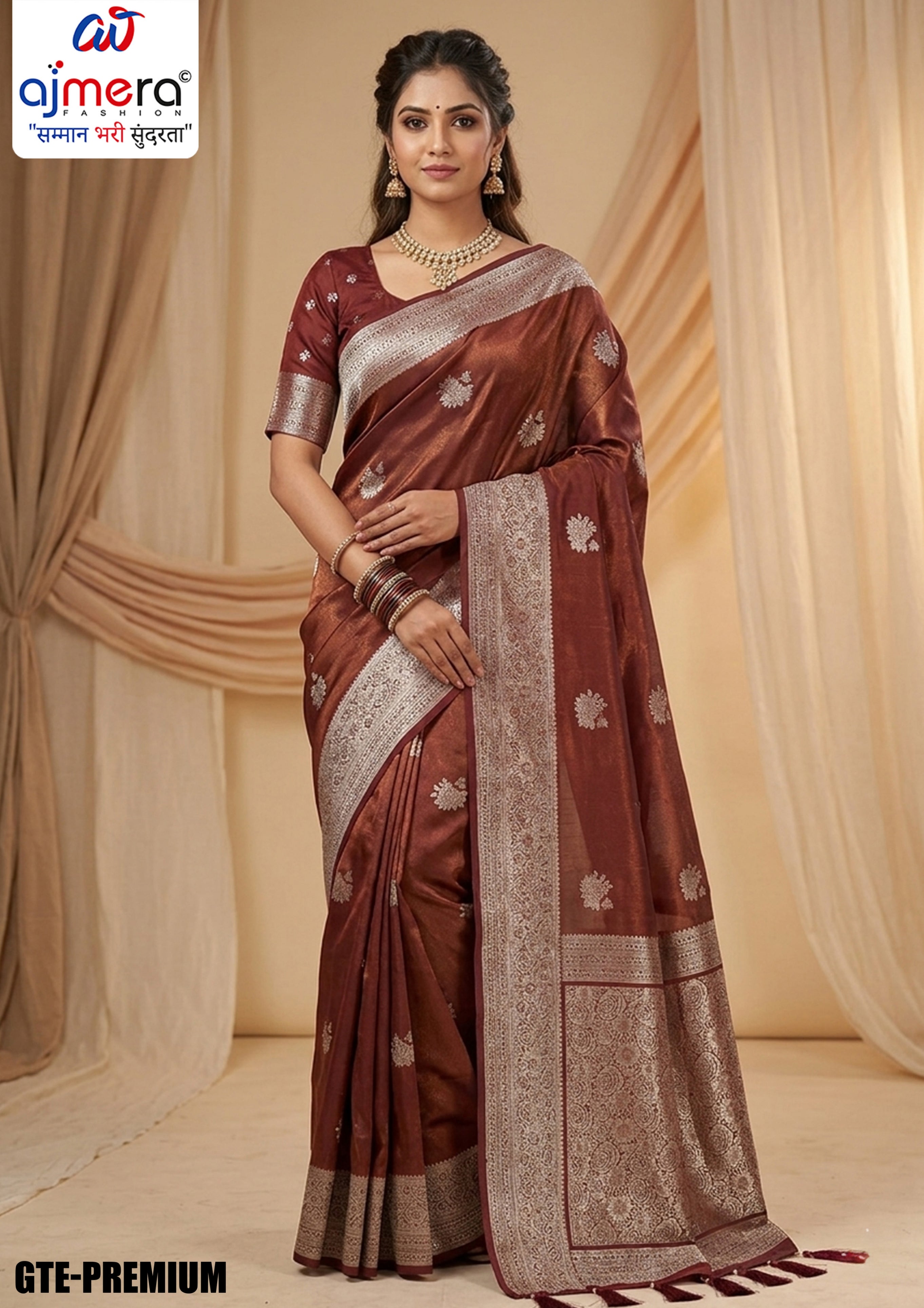 Charm Jacquard Silk Saree With Blouse Piece | GTE-PREMIUM