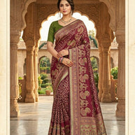 Classic Printed Saree with Blouse Piece for Timeless Traditional Style | VDT-ZOYA BRASSO-20