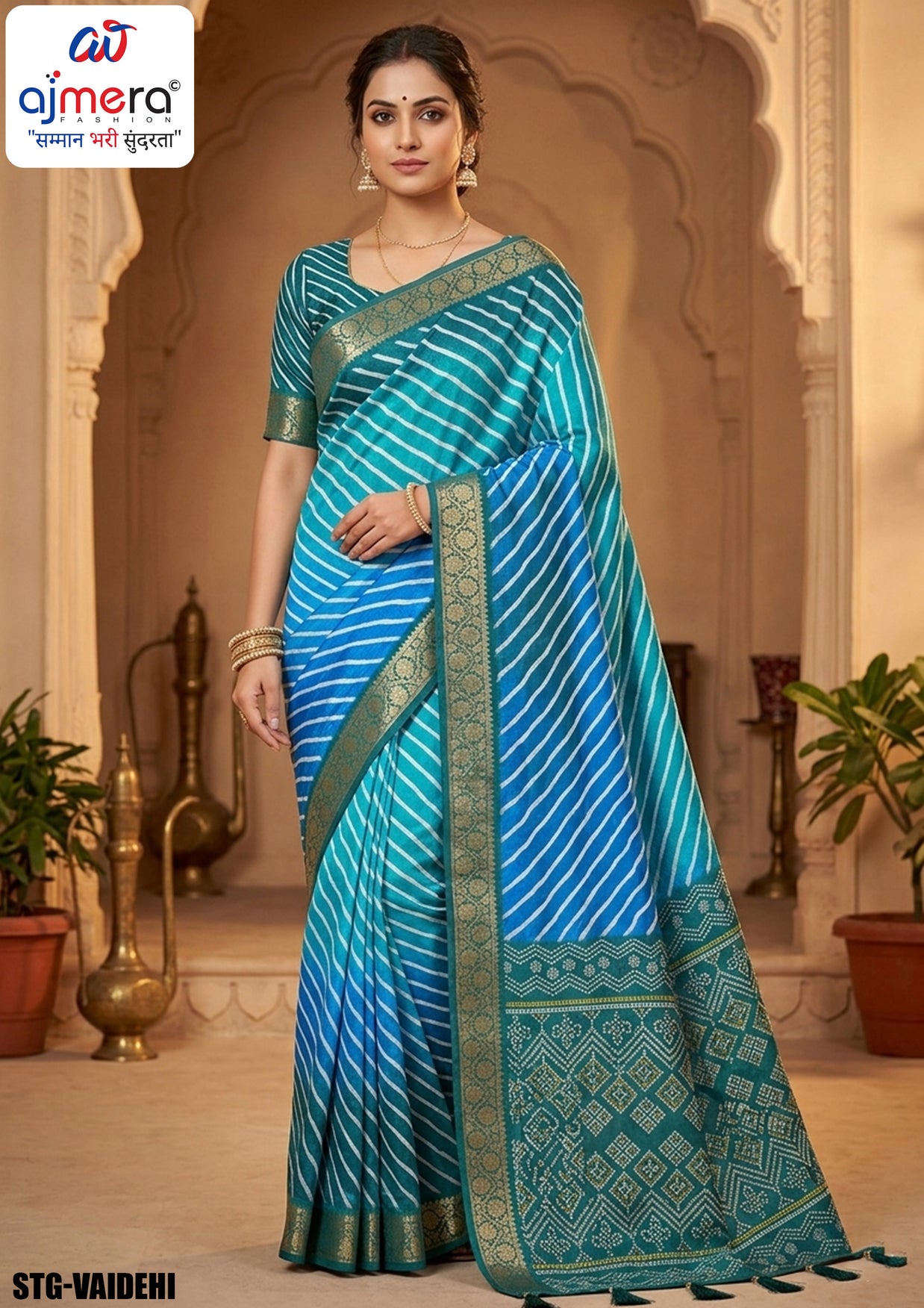 Silk Digital Printed Saree with Blouse Piece for Premium Ethnic and Traditional Wear | STG-VAIDEHI