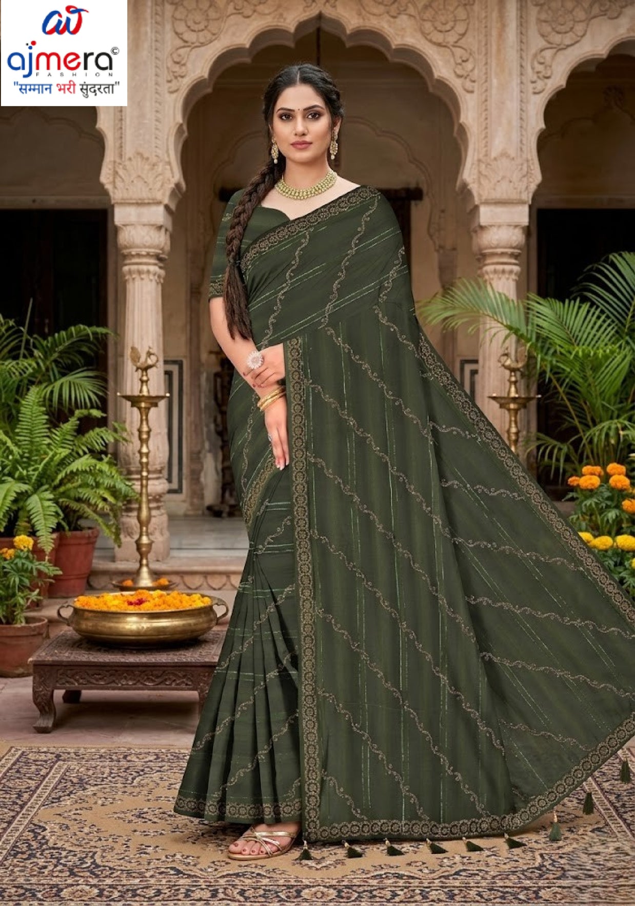 Matching Saree Manufacturer with Blouse Piece for Premium Ethnic and Traditional Wear | RAL-DHURANDHAR