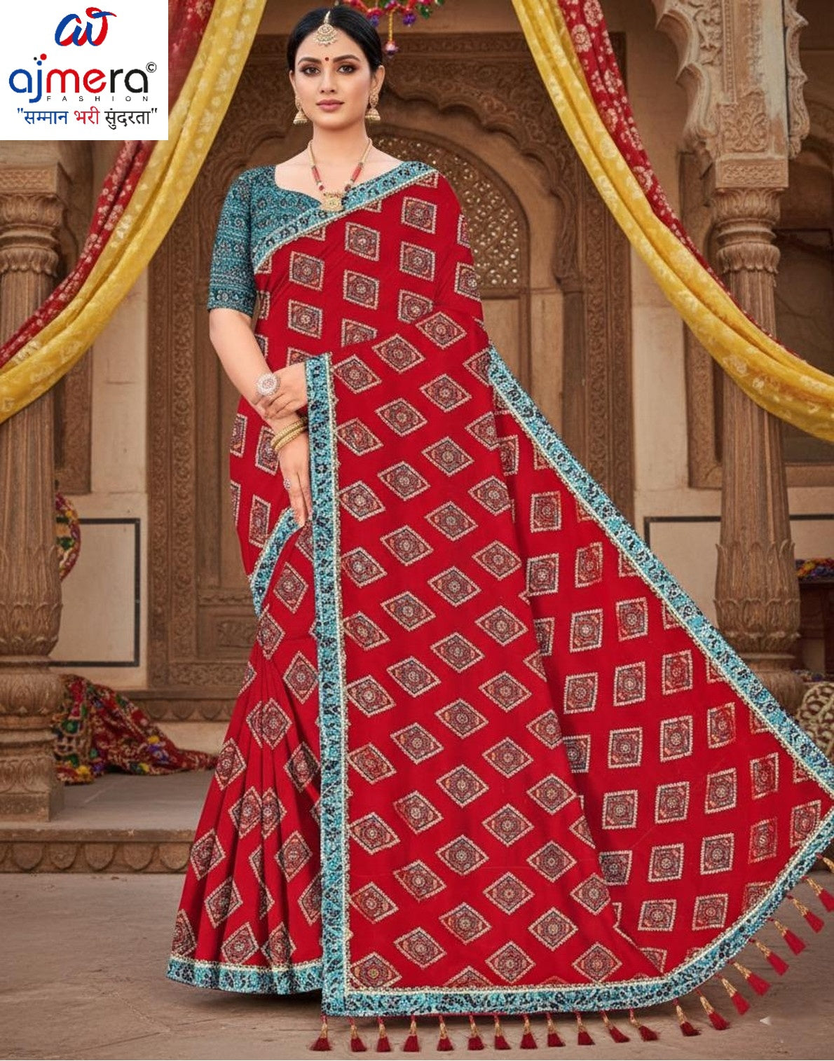 Dyed Matching Saree Exporter with Blouse Piece for Premium Ethnic and Traditional Wear | TIK-VIPRA