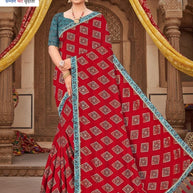 Dyed Matching Saree Exporter with Blouse Piece for Premium Ethnic and Traditional Wear | TIK-VIPRA