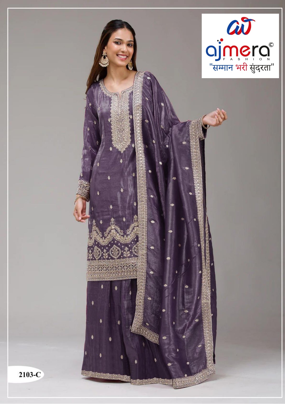 Premium Party Wear Semi-Stitched Suit | JPF-2103