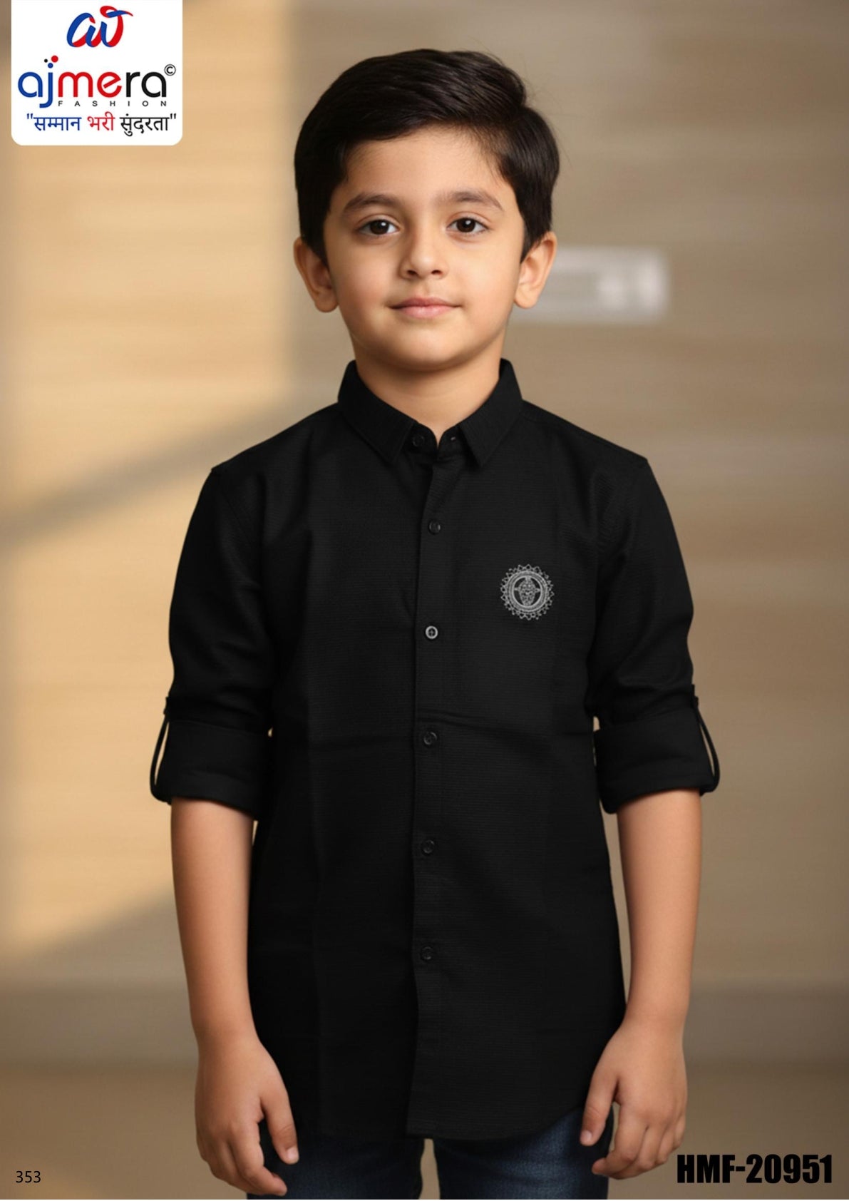 Kids Poly Shirt Wholesale in Surat | HMF-20951
