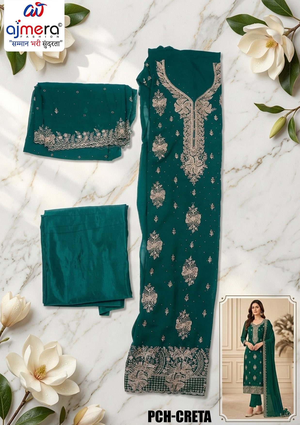 Premium Fox Unstitched Dress Material | PCH-CRETA