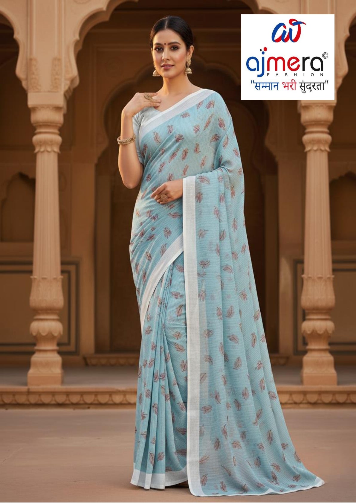Fashionable Printed Saree without Blouse for Festive Collection | TD-MAYURI-A