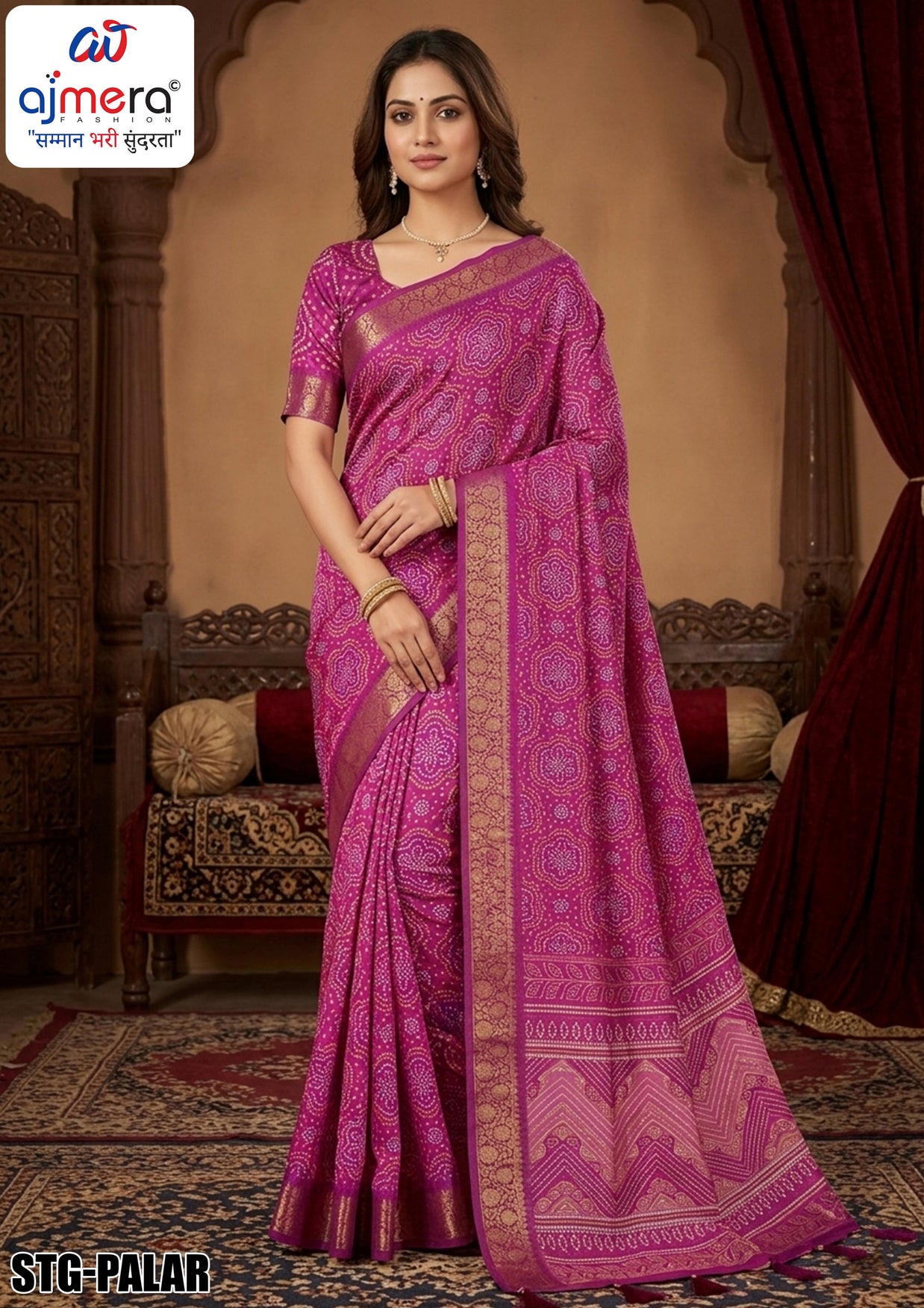 Silk Digital Printed Saree with Blouse Piece for Premium Ethnic and Traditional Wear | STG-PALAR