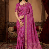 Silk Digital Printed Saree with Blouse Piece for Premium Ethnic and Traditional Wear | STG-PALAR