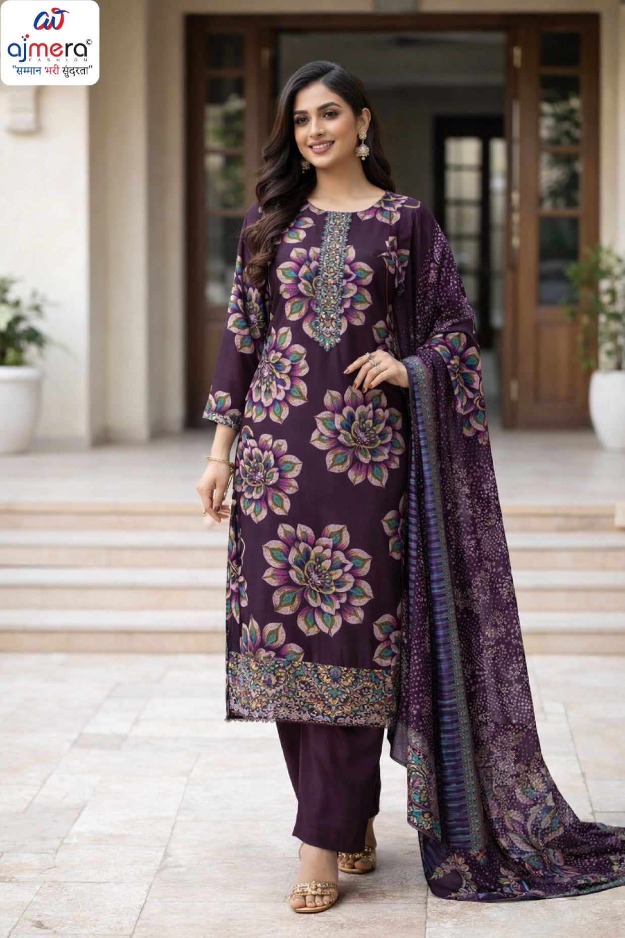 Premium Rayon Unstitched Suit Set | VAS-TURKISH-9