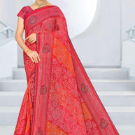 Contemporary Printed Saree with Blouse Piece for Premium Wear  | SNR-JYOTI