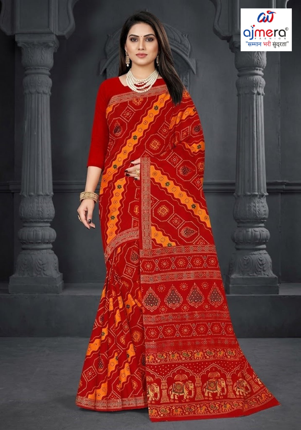 Daily Wear Cotton Saree with Without Blouse for Premium Ethnic and Traditional Wear | DS-KAILASHPATI
