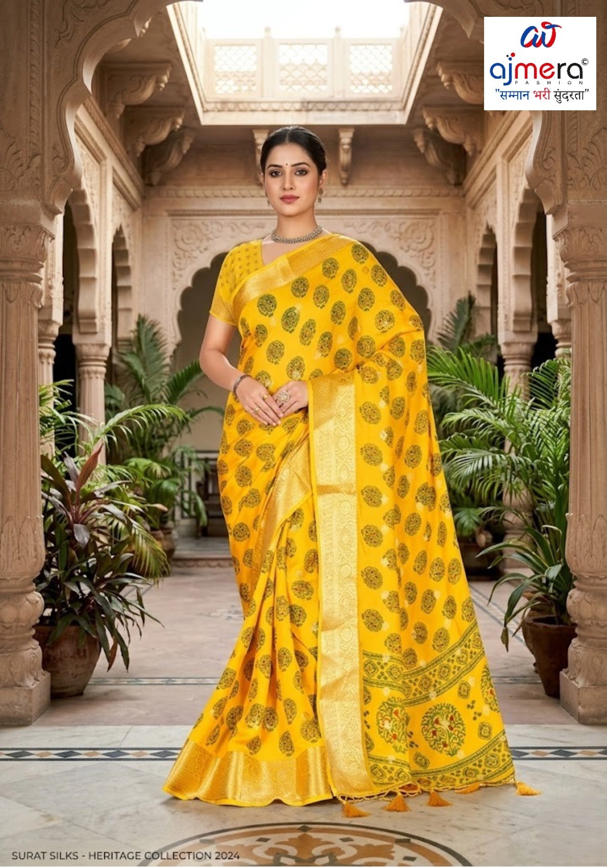 Contemporary Printed Saree with Blouse Piece for Premium Wear | VER-NAZAKAT-42546