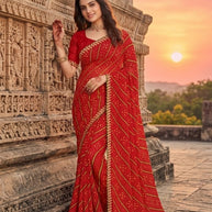 Graceful Printed Saree with Blouse Piece for Modern Ethnic Fashion | JS-SUHAG