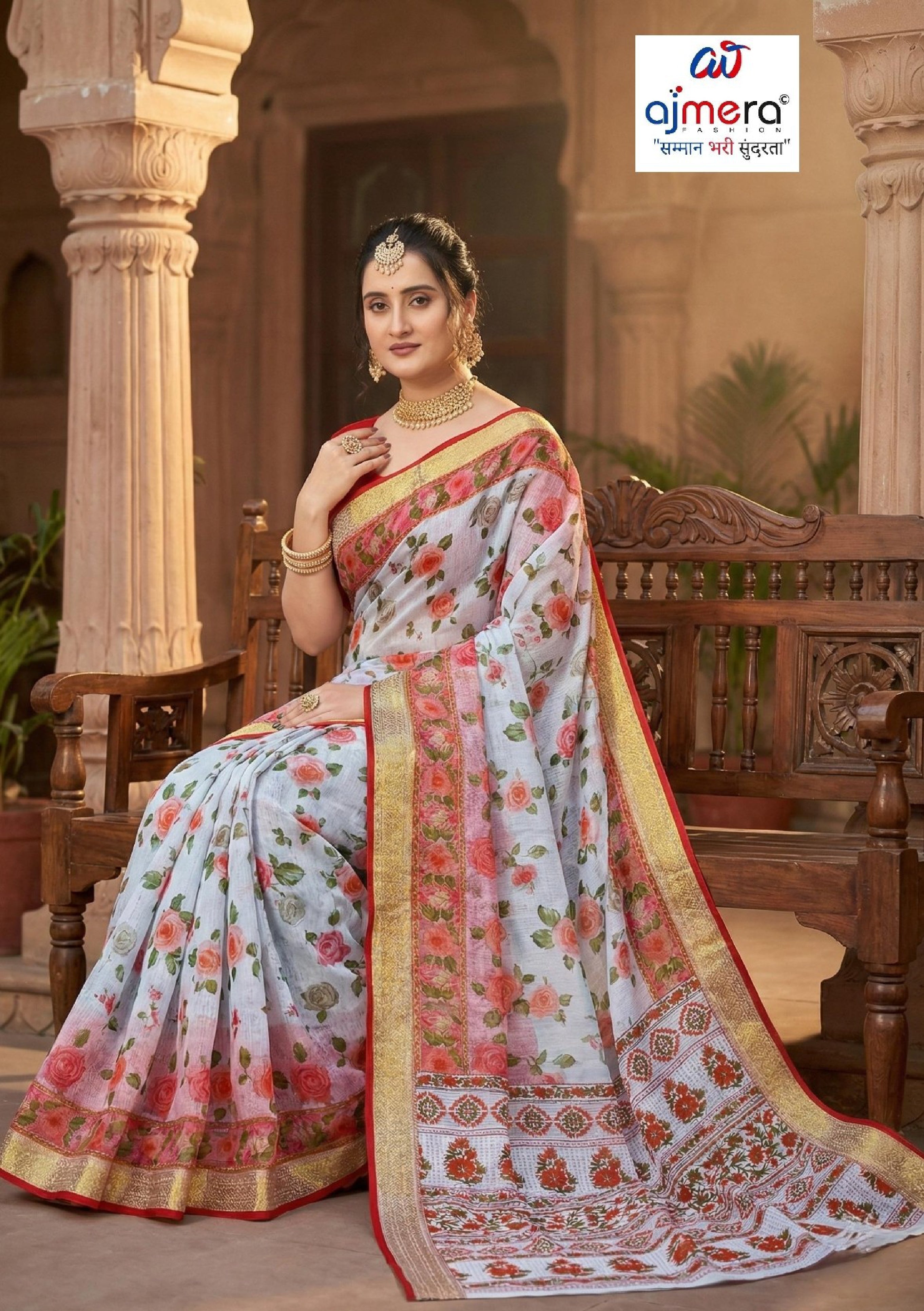Printed Cotton Saree with Without Blouse for Premium Ethnic and Traditional Wear | MSS-SHIV SALINI COTTON
