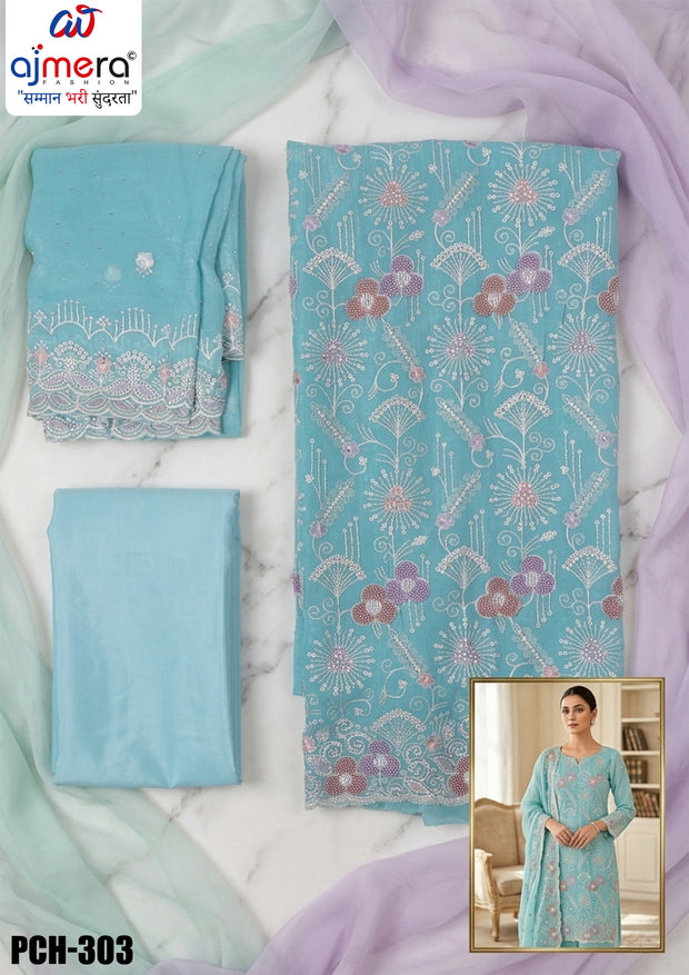 Designer Crunchi Unstitched Suit Set | PCH-303