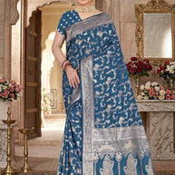Designer Elegance Jacquard Silk Saree With Blouse Piece | TUL-MATWALI MAYA SILK