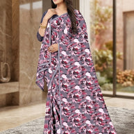 Contemporary Printed Saree with Blouse Piece for Premium Wear | GLC-VENUS